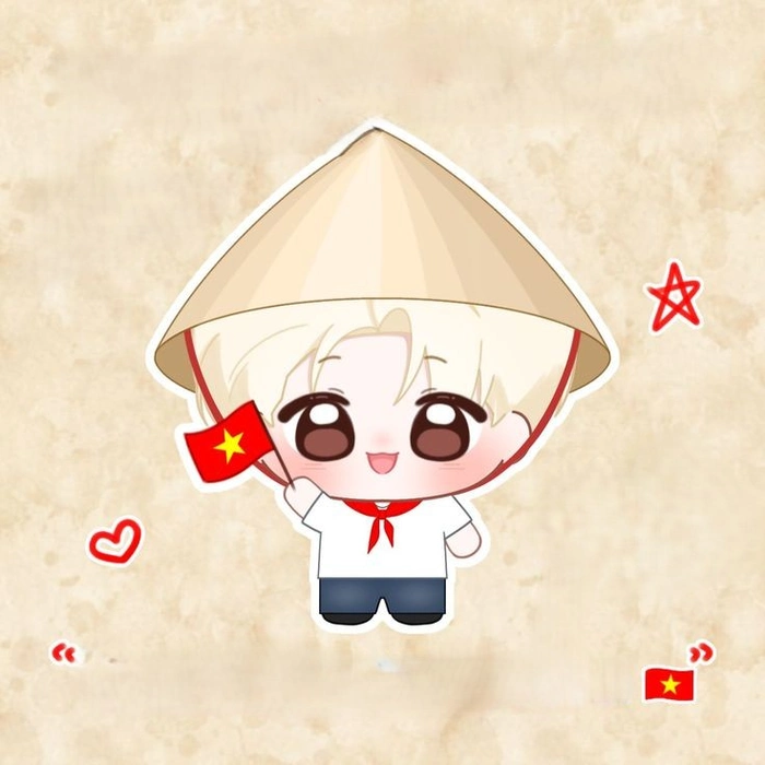 ảnh chibi Pháp Kiều biểu cảm vui tươi