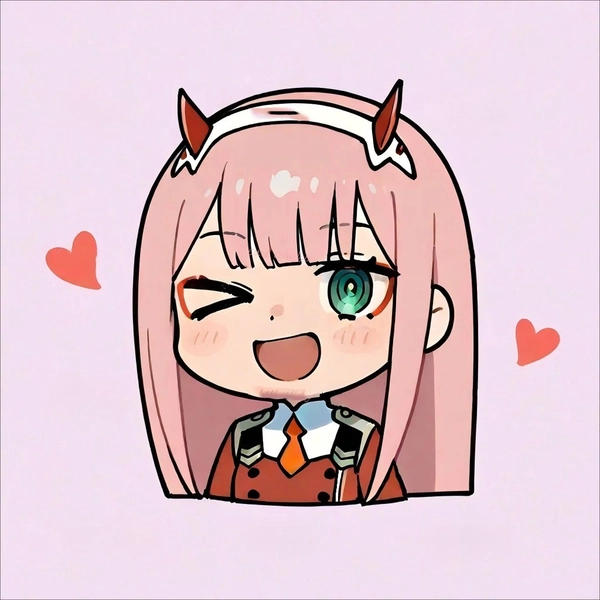 ảnh chibi Zero Two full body pose