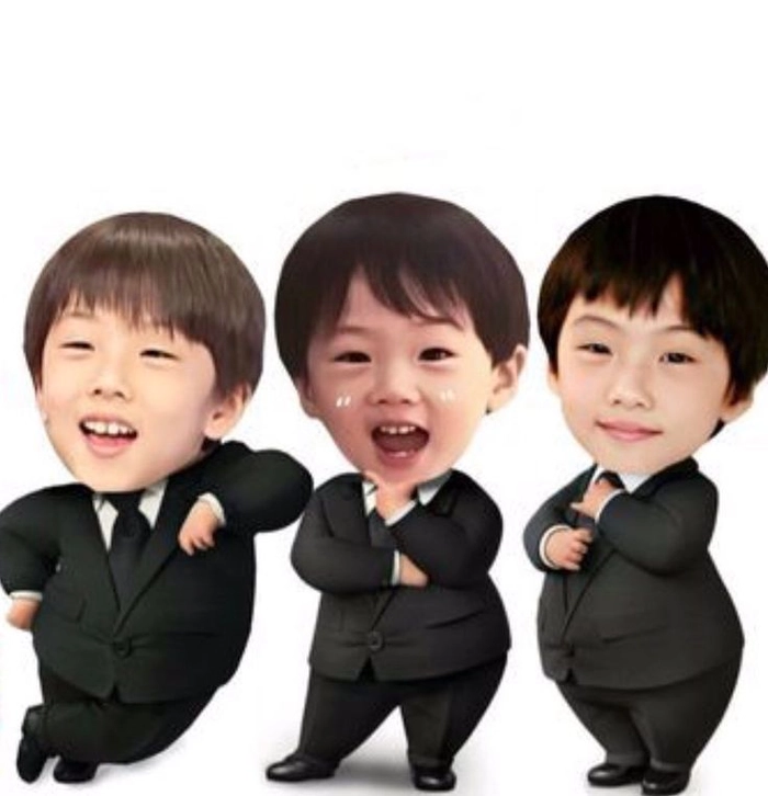 ảnh chibi ghép mặt bé đội mũ thú