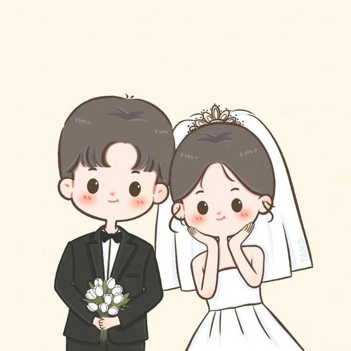 ảnh đại diện chibi đôi dễ thương và tình cảm