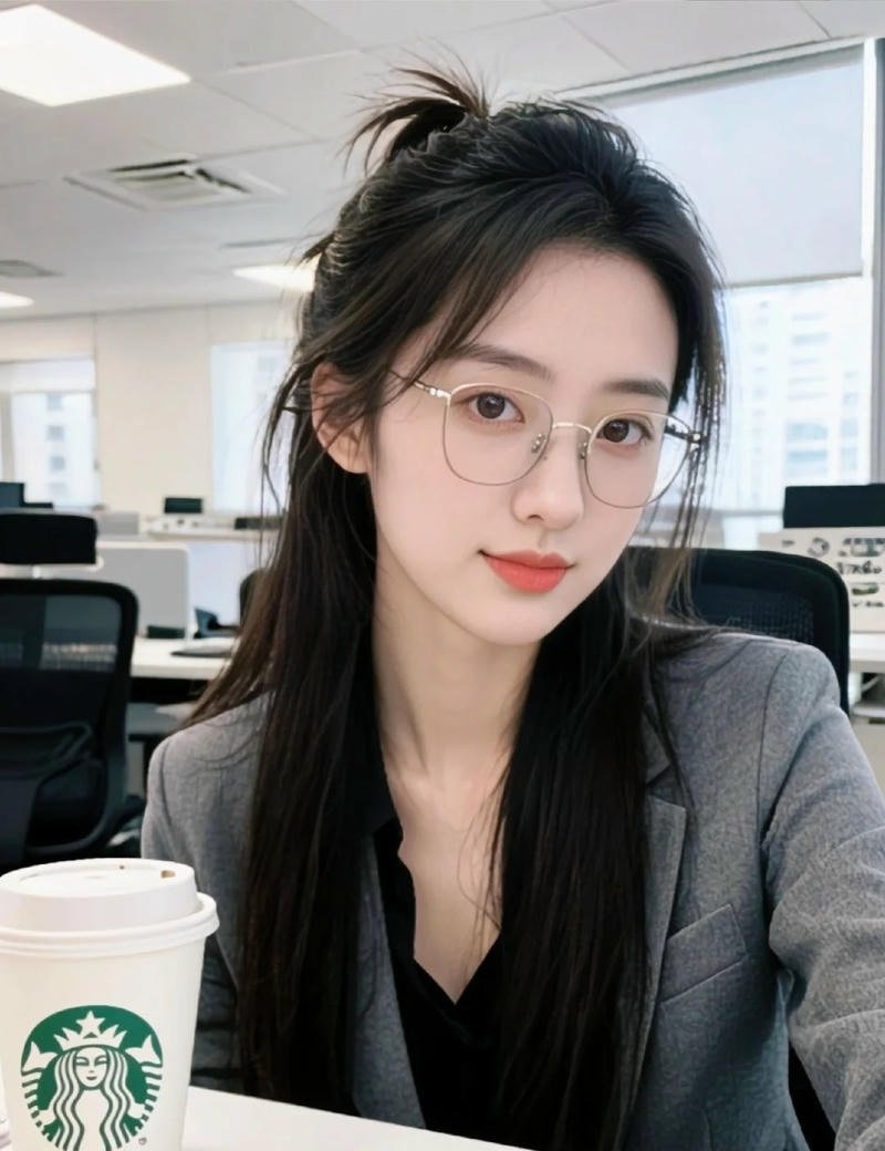 ảnh gái xinh đeo kính thời trang