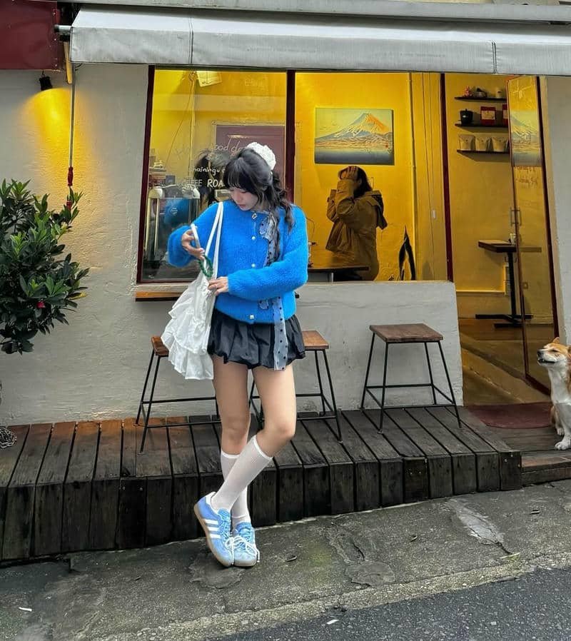 chân váy xếp ly ngắn hàn quốc