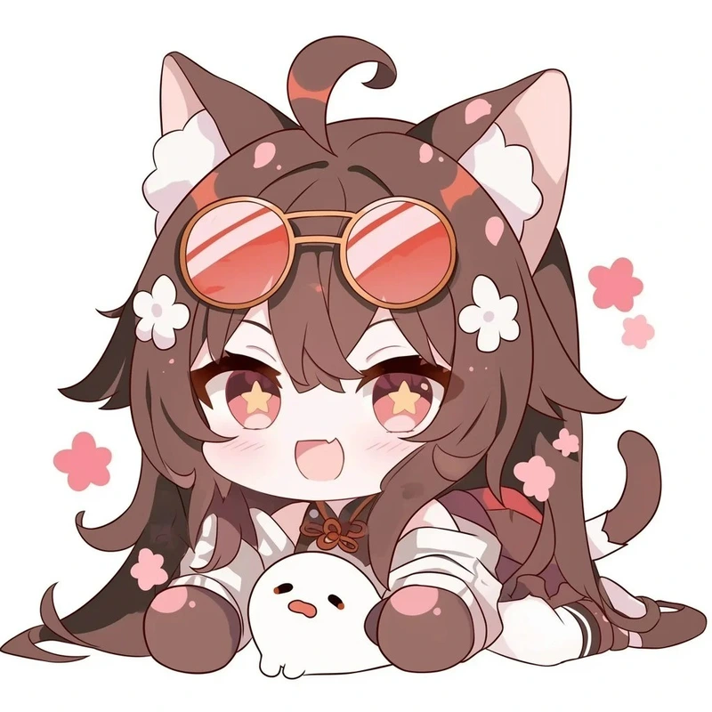 chibi Genshin Impact biểu cảm tươi vui