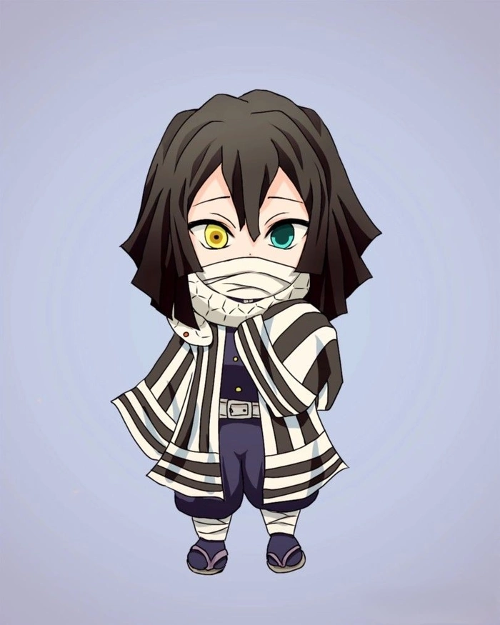 chibi Obanai biểu cảm vui nhộn