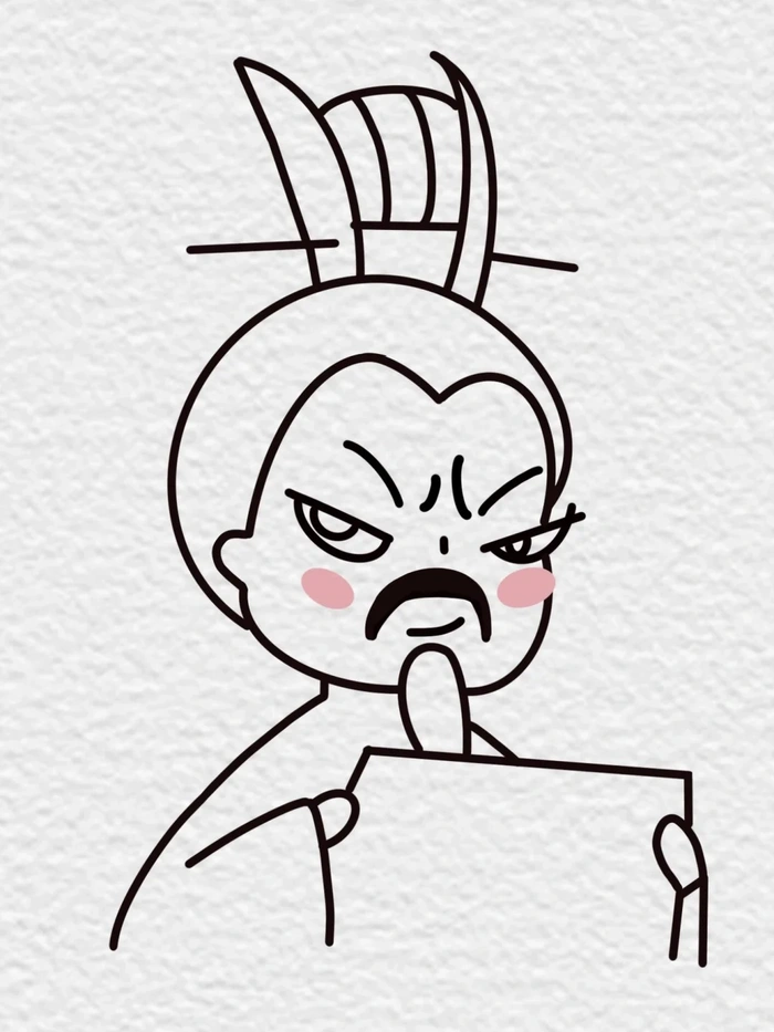 chibi art black and white mini style