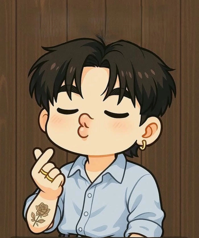 cute cartoon chibi Quang Hùng MasterD portrait