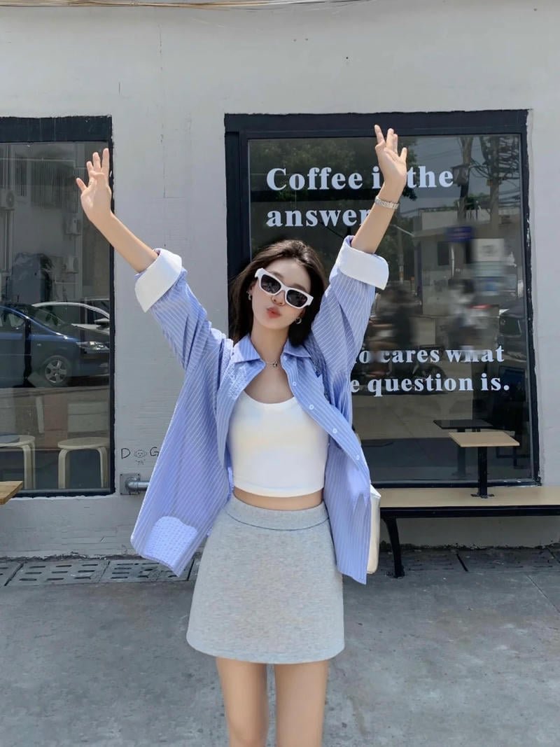 gái xinh hàn váy ngắn thời thượng