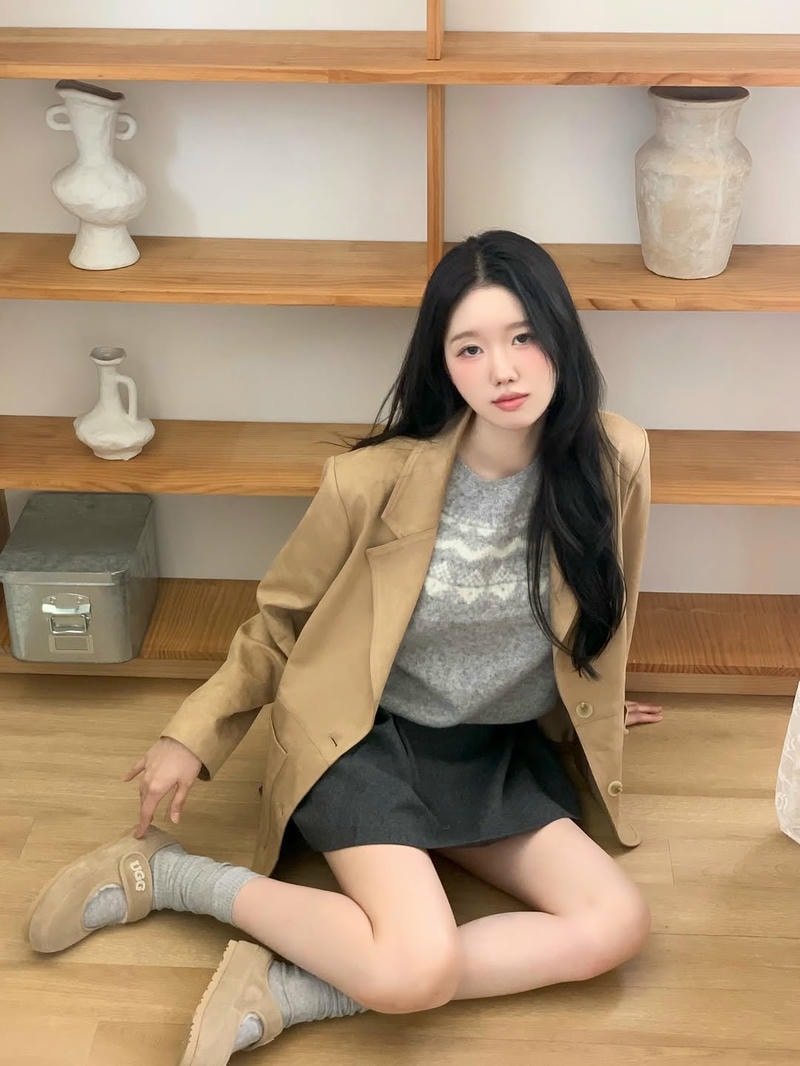 gái xinh hàn váy ngắn trẻ trung