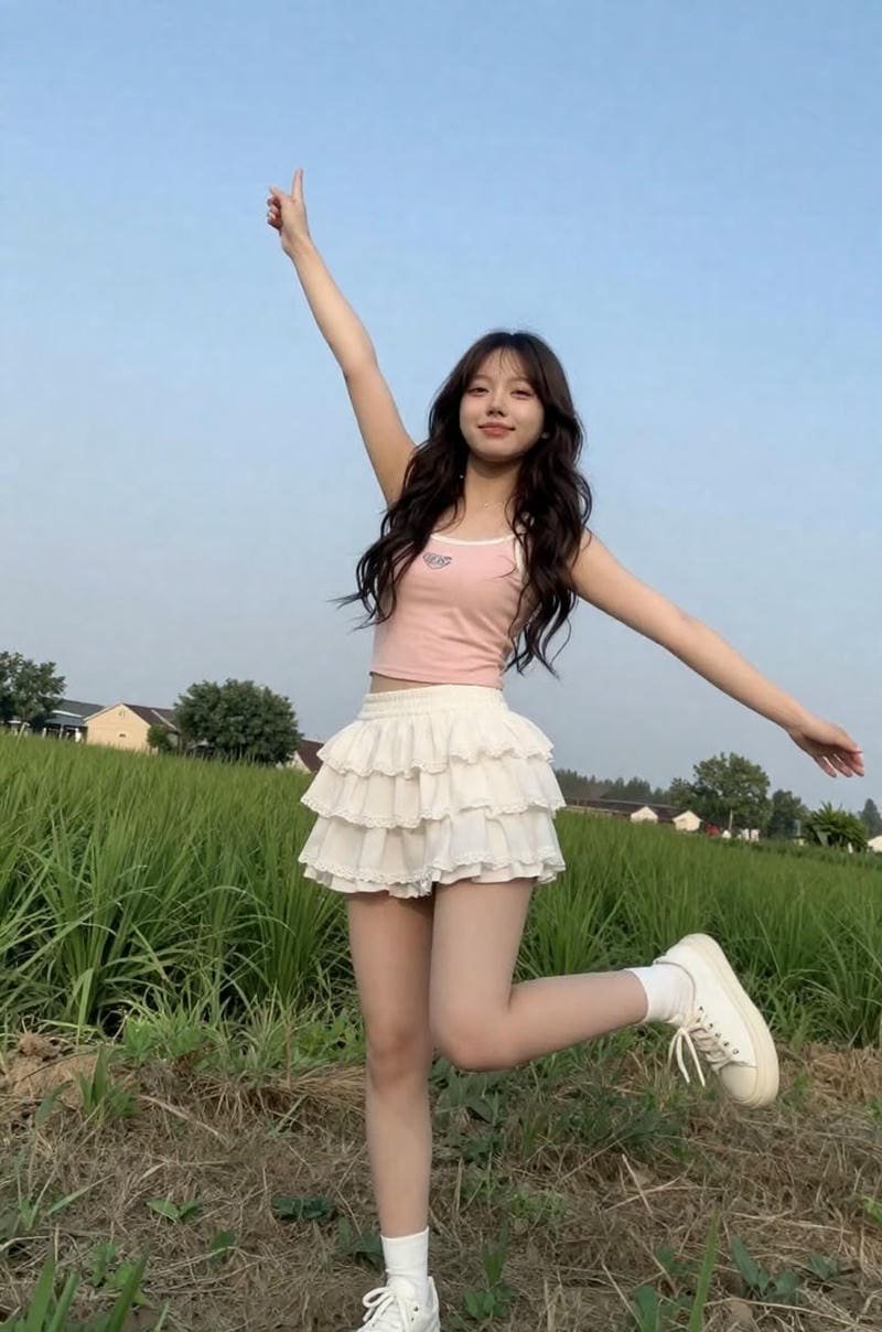 gái xinh váy ngắn selfie