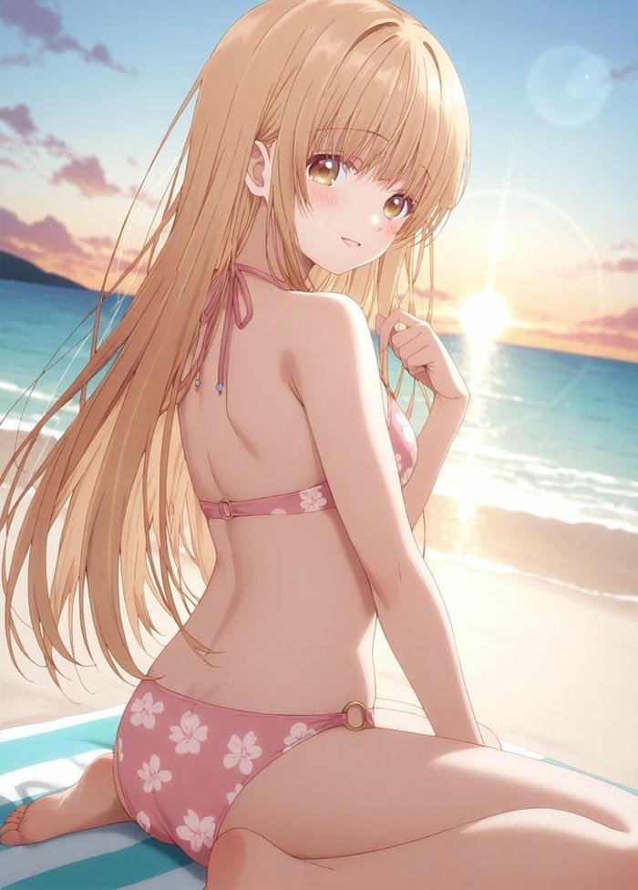 hình ảnh anime girl bên nước