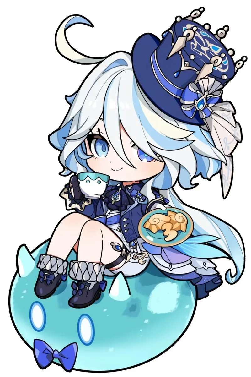 hình chibi Genshin Impact mini pastel tone