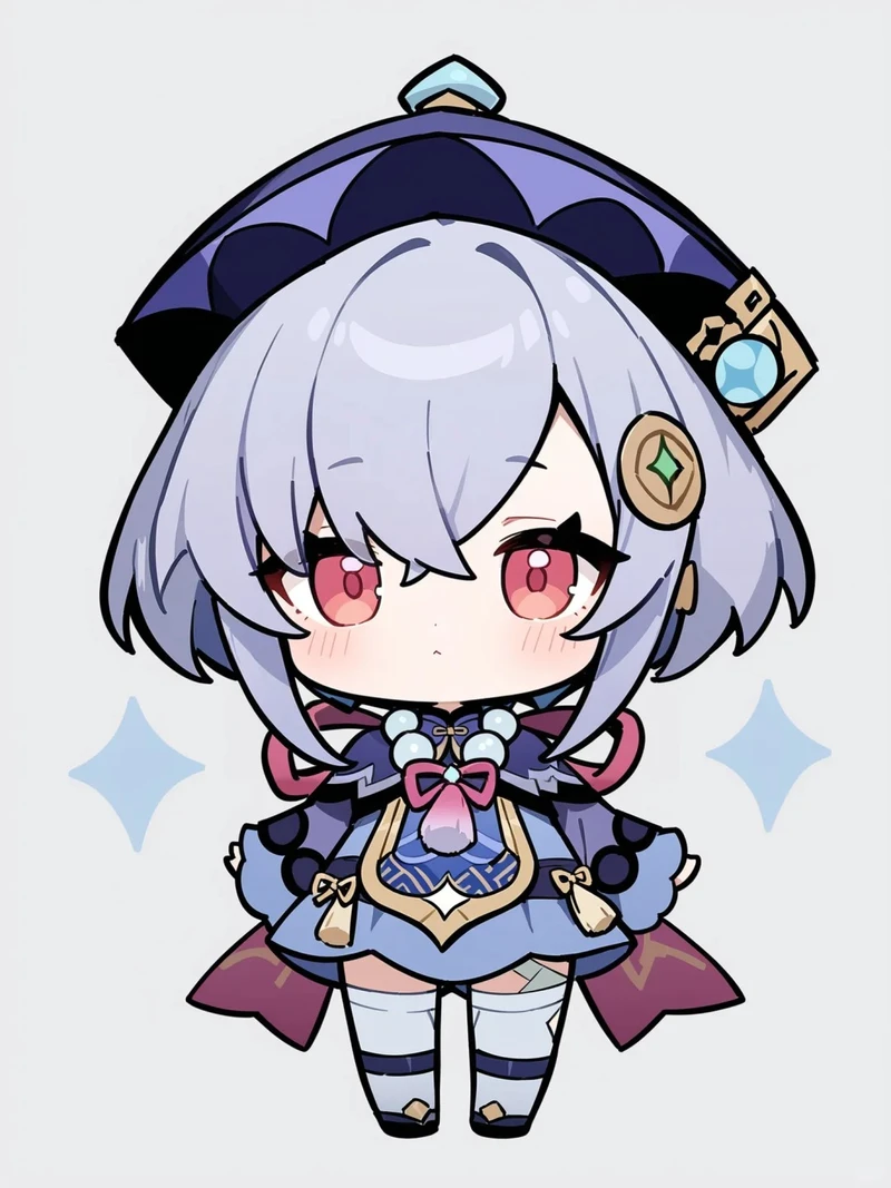 hình chibi Genshin Impact pose đáng yêu