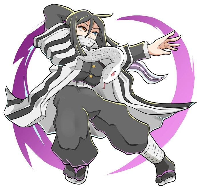 hình chibi Obanai cute tone pastel