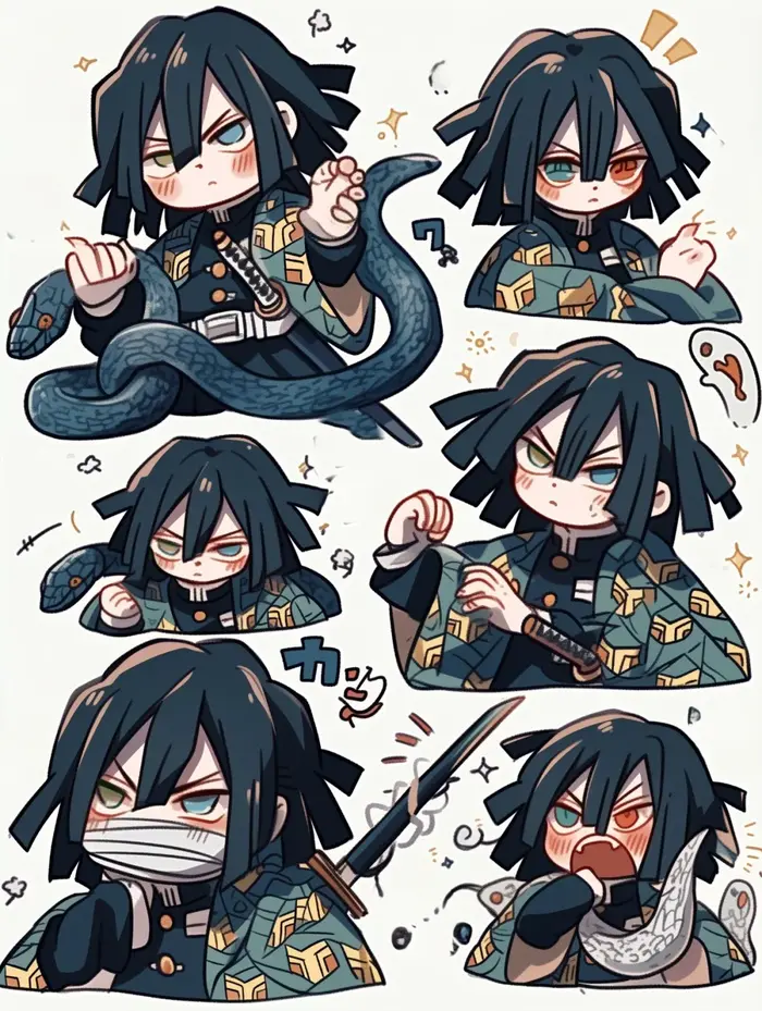 hình chibi Obanai full body dễ thương