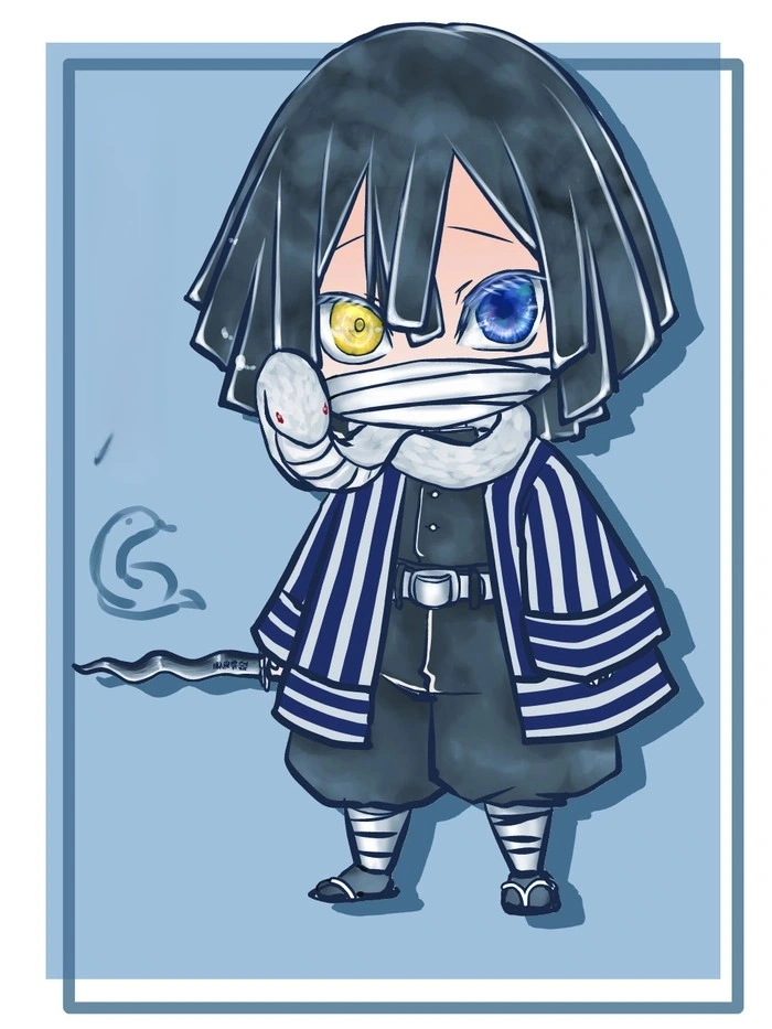 hình chibi Obanai mini style đáng yêu