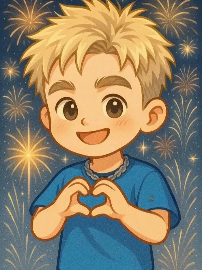 hình chibi Quang Hùng MasterD biểu cảm cười tươi