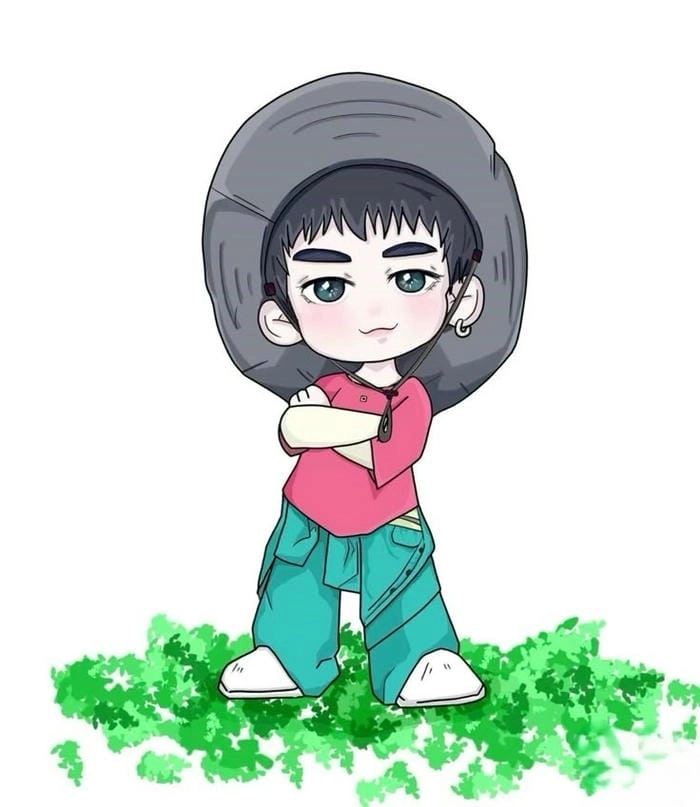 hình chibi Quang Hùng MasterD với nụ cười hiền