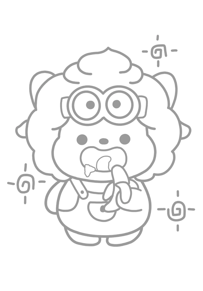 hình chibi line art cute cho fan