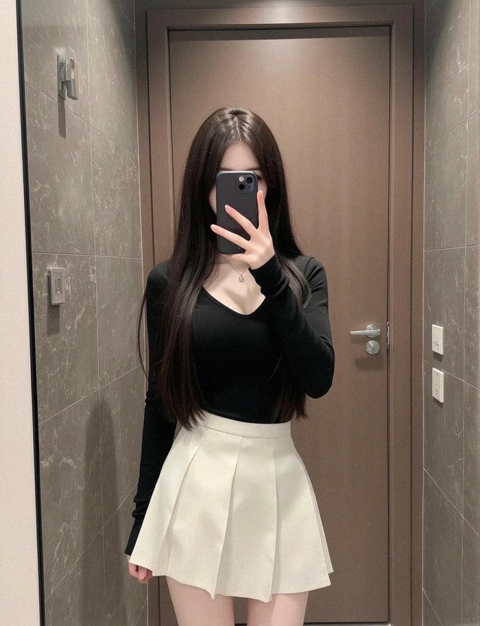 hình gái xinh che mặt đáng yêu