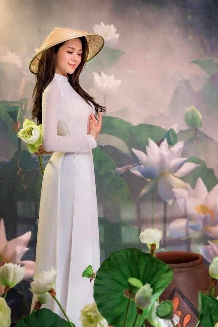 mẫu ảnh áo dài lụa