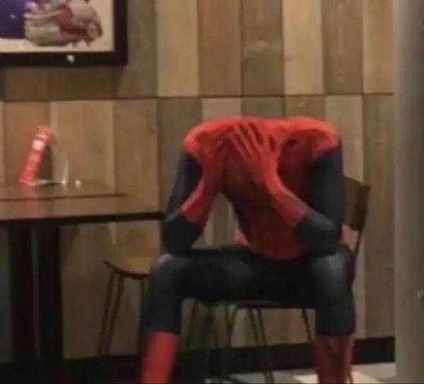 meme glasses spiderman