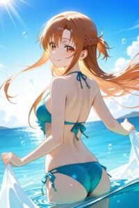 poster anime cô gái bikini