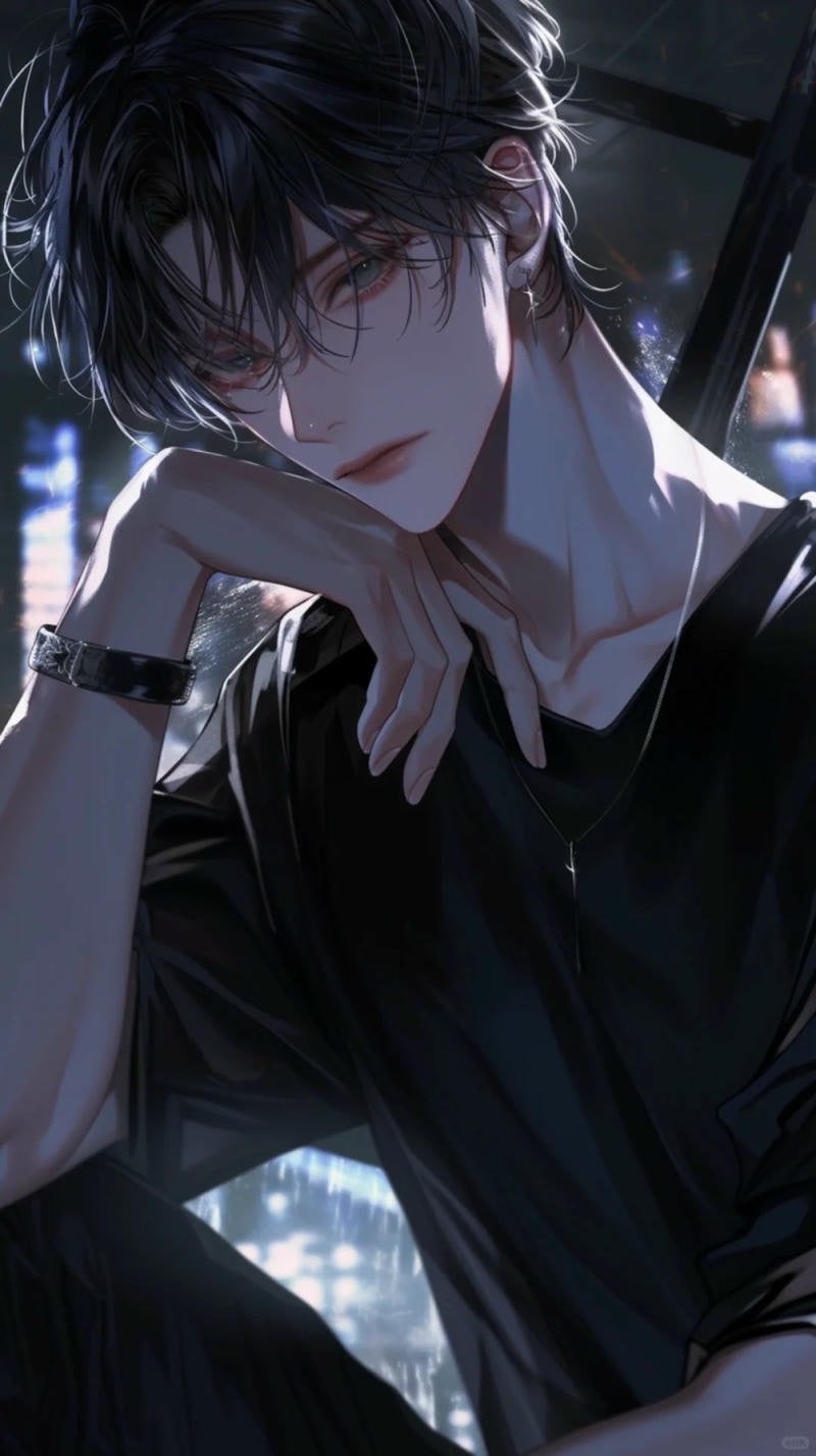 trai anime tóc đen