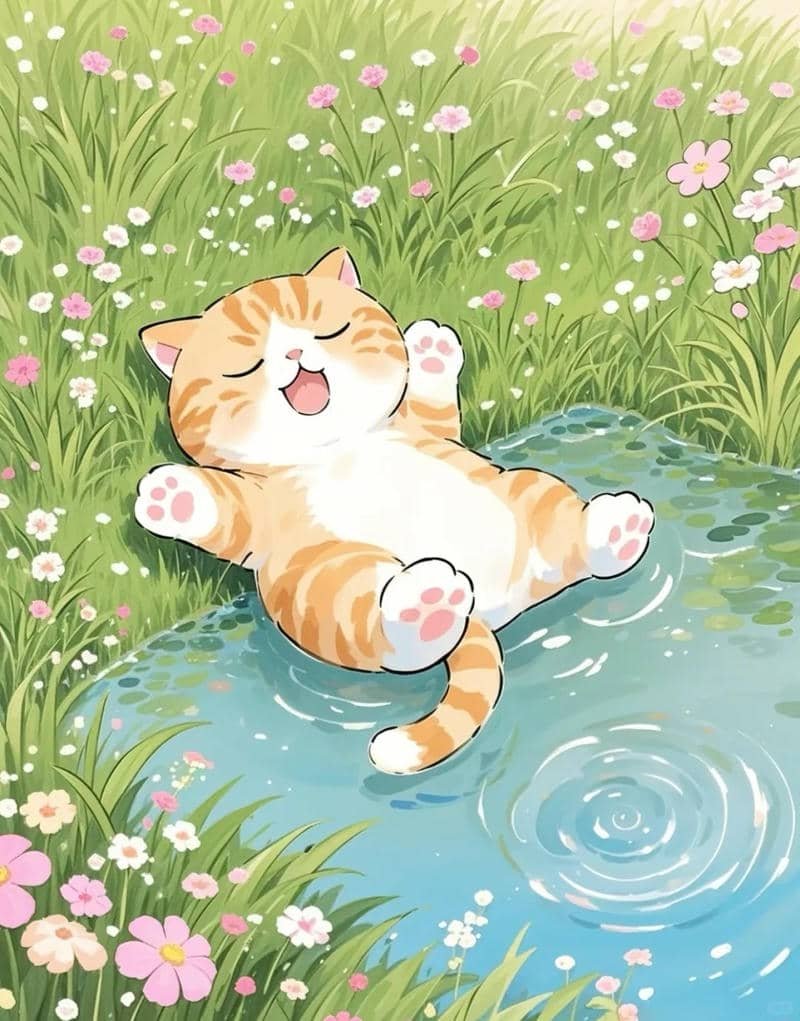 Ảnh avatar mèo anime dễ thương