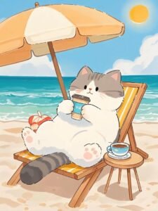 Bộ ảnh mèo anime cute