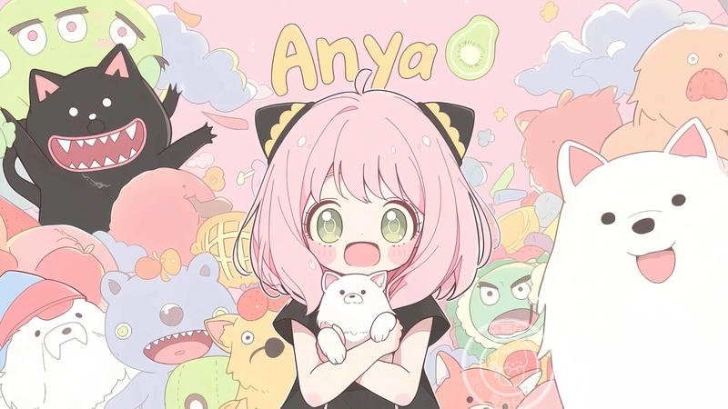 Chụp ảnh anya dễ thương