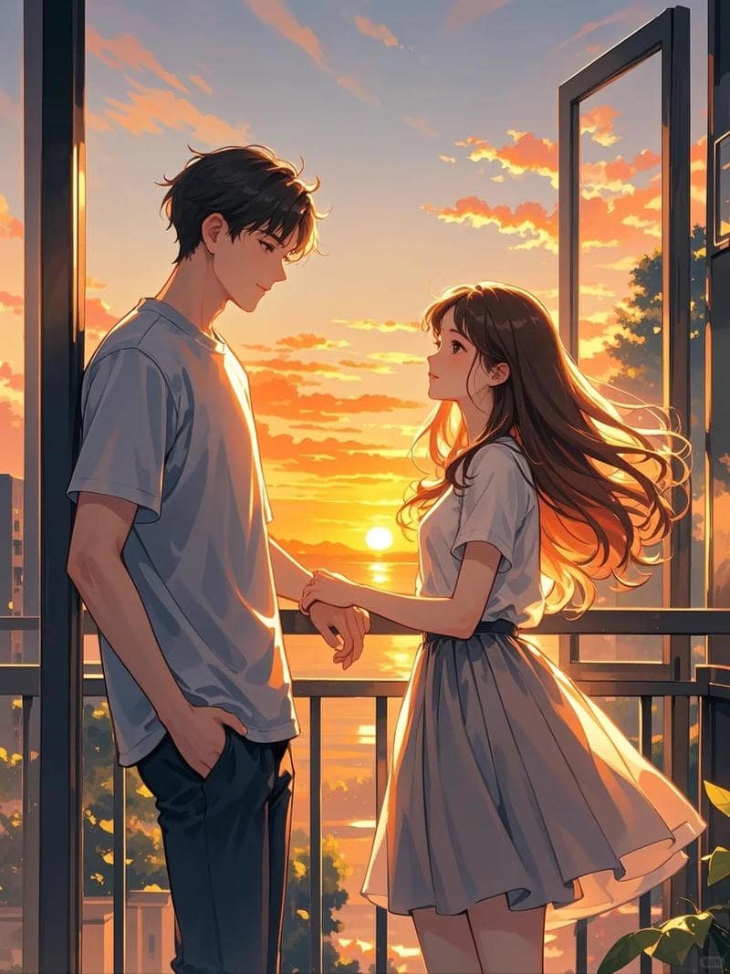 Chụp ảnh cặp đôi anime