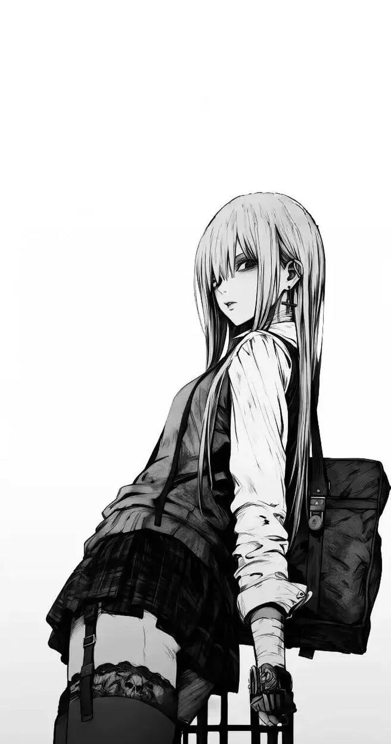 Chụp hình ảnh ảnh anime đen trắng