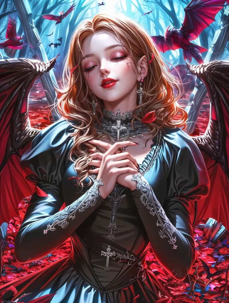 Chụp hình anime ma cà rồng cổ điển