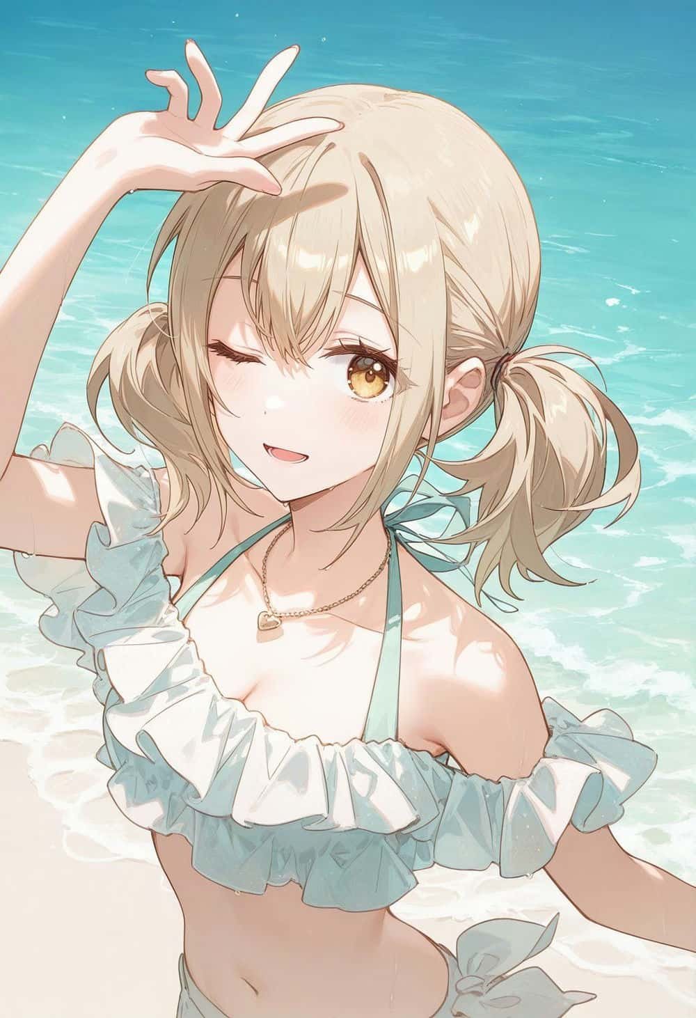 Gái xinh anime mặc bikini cute