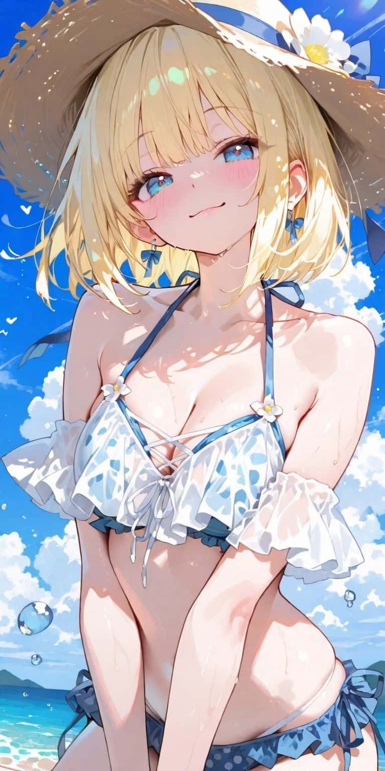 Gái xinh anime mặc bikini đẹp