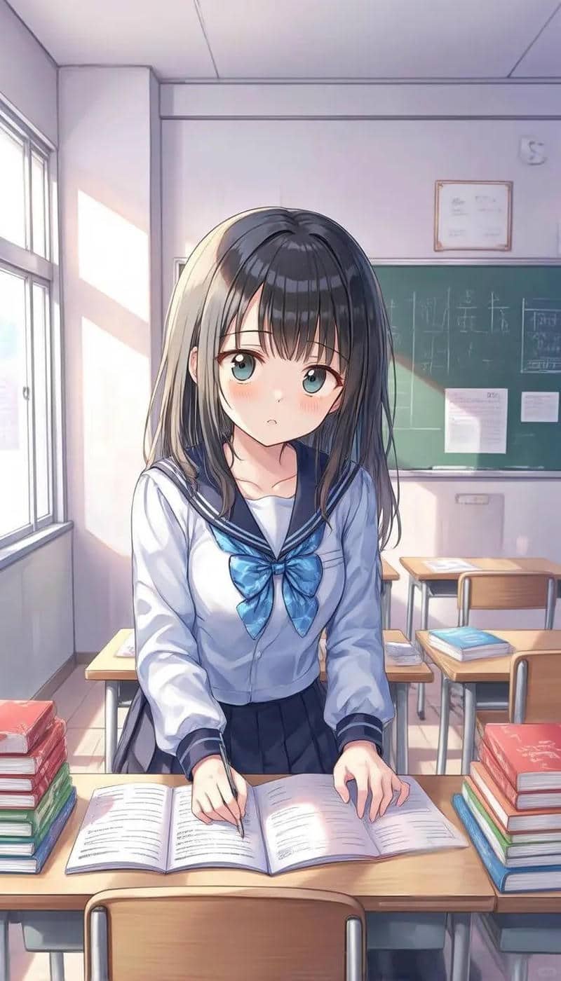 Hình anime nữ học sinh