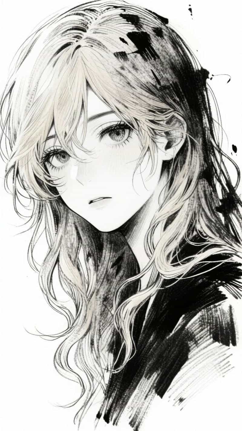 Hình avatar ảnh anime đen trắng