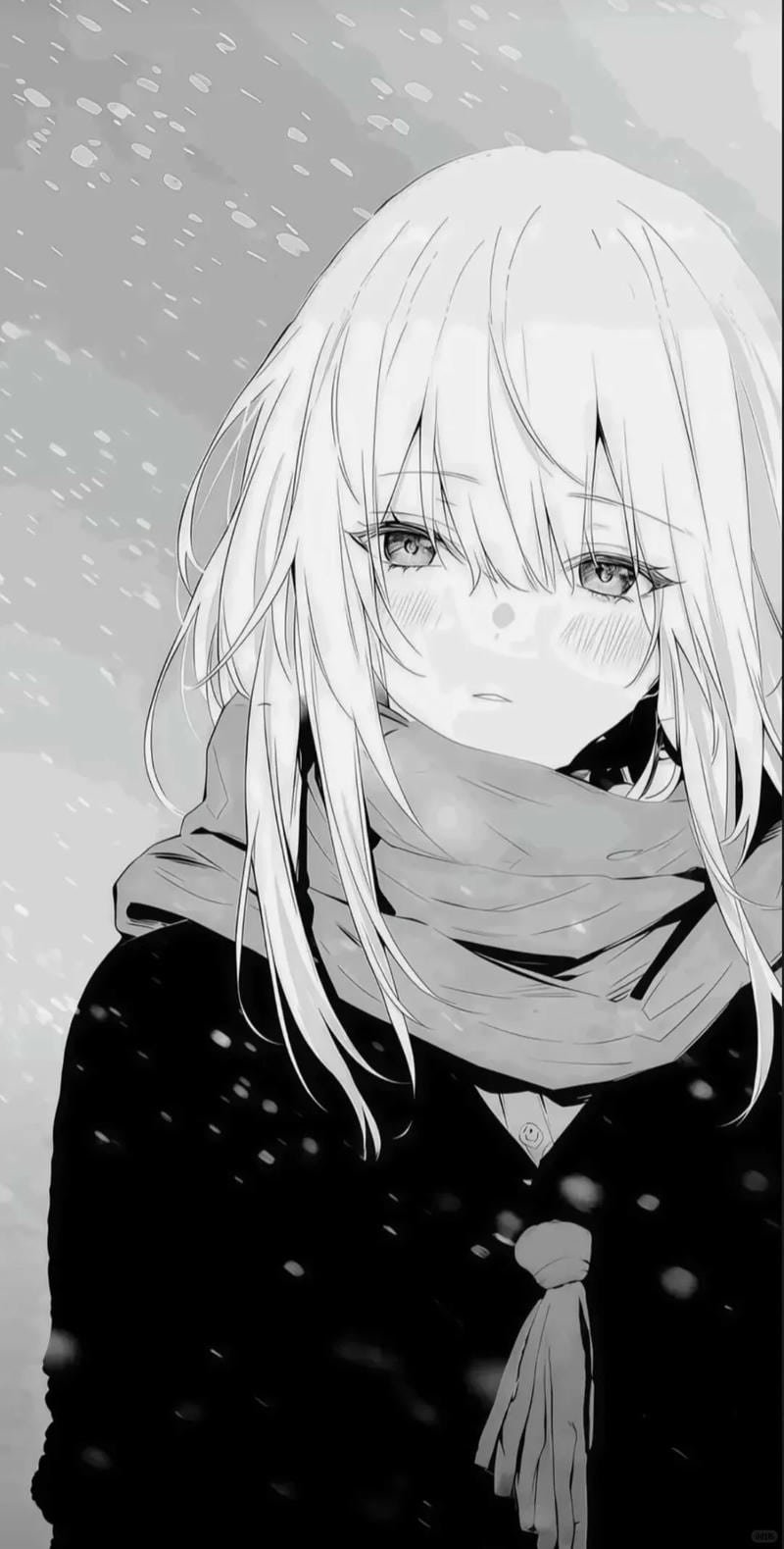 Loạt ảnh ảnh anime đen trắng