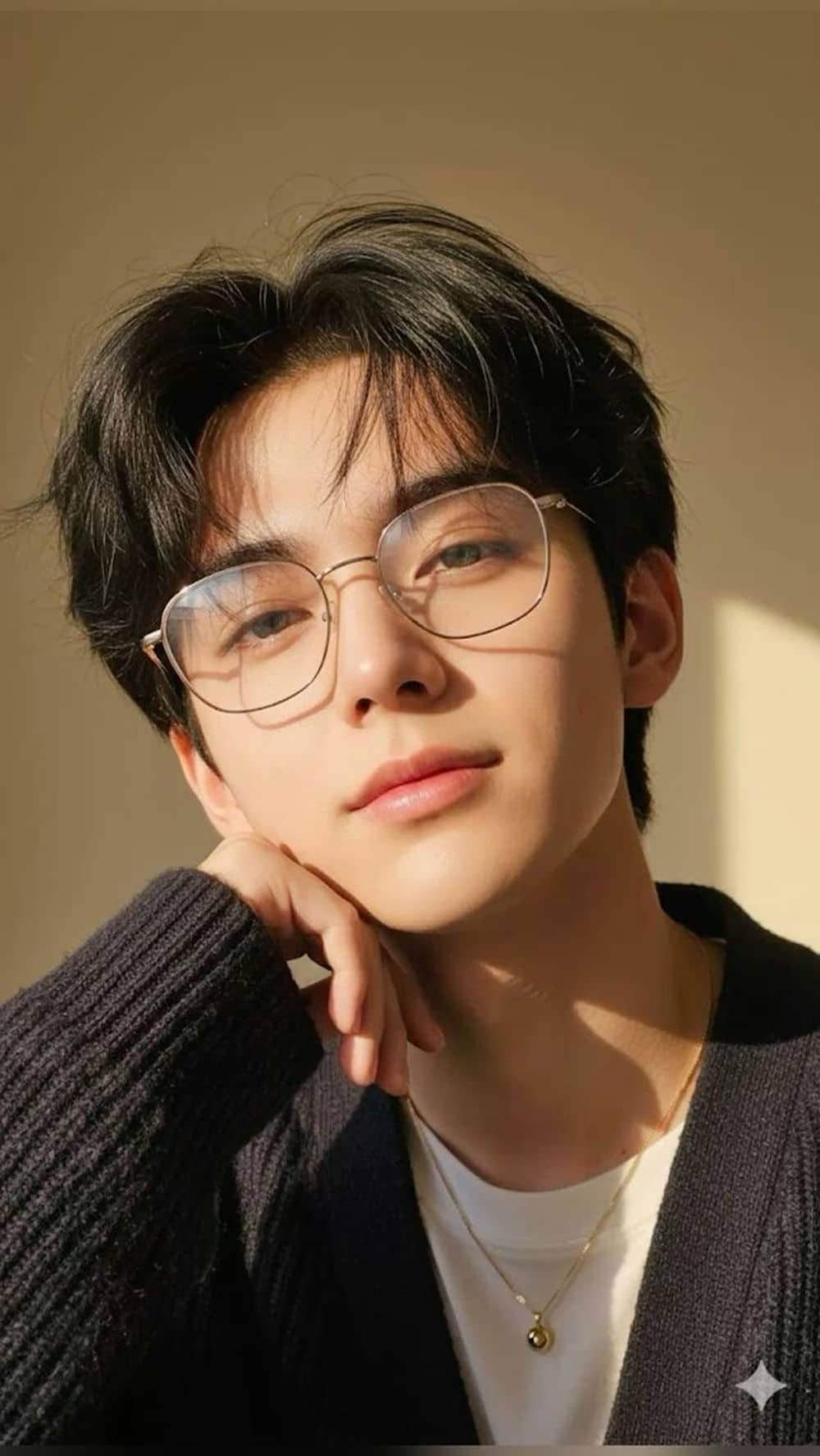 Mặt trai đẹp nụ cười hiền