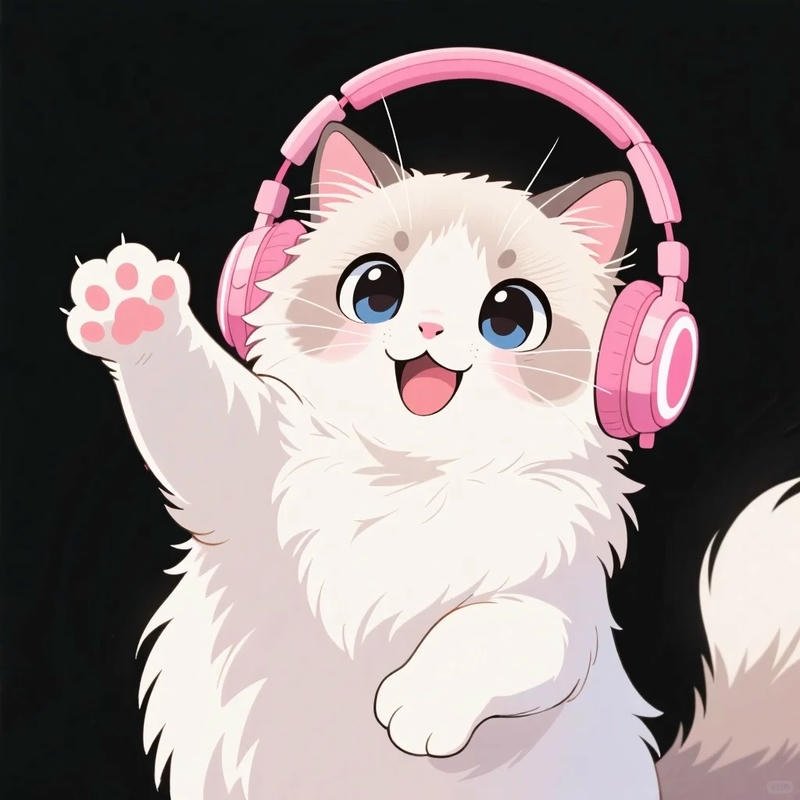 Ngắm ảnh mèo anime đáng yêu