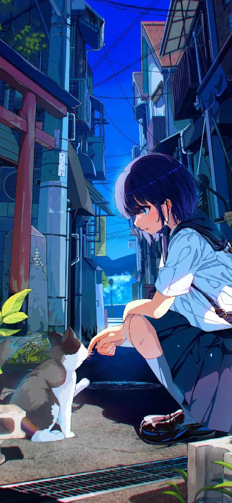Ngắm ảnh nền anime nữ tinh khôi