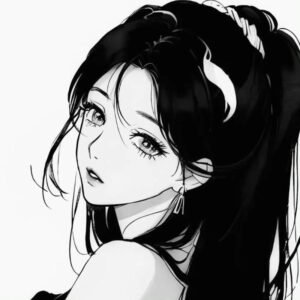 Ngắm hình ảnh anime đen trắng