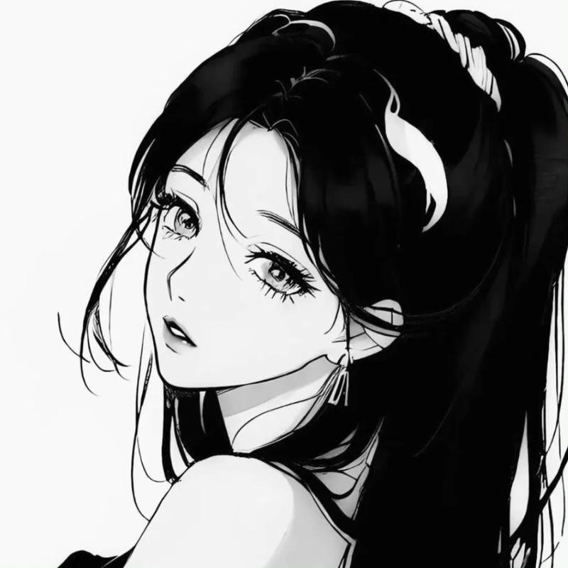 Ngắm hình ảnh anime đen trắng