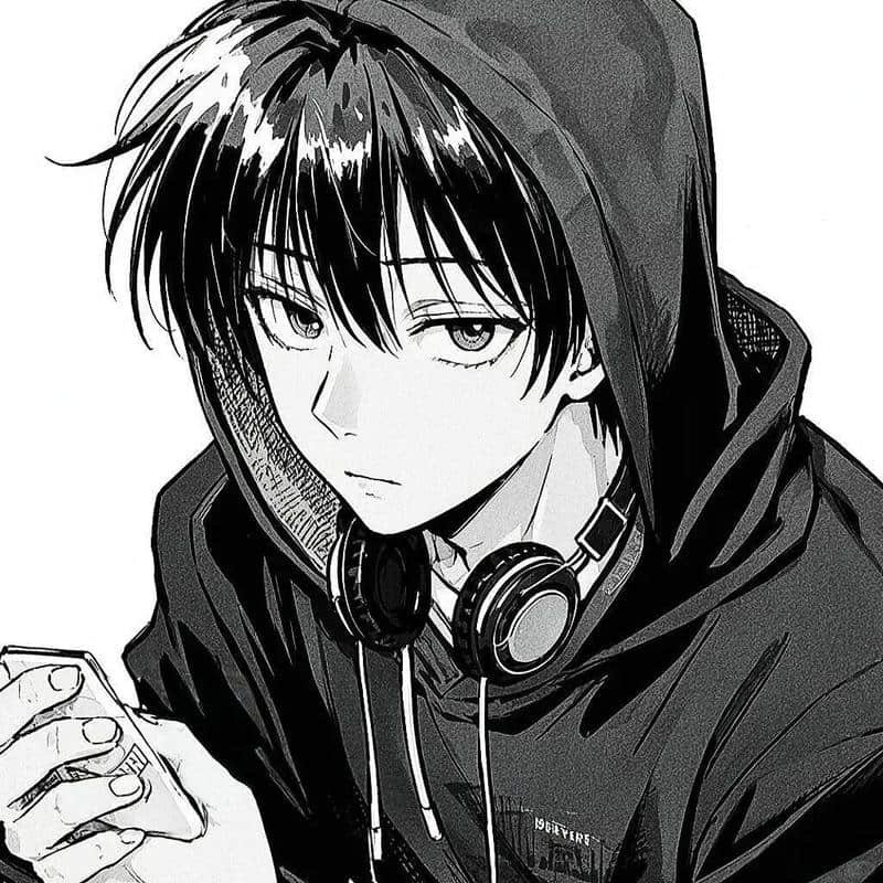 Xem hình ảnh anime đen trắng đẹp