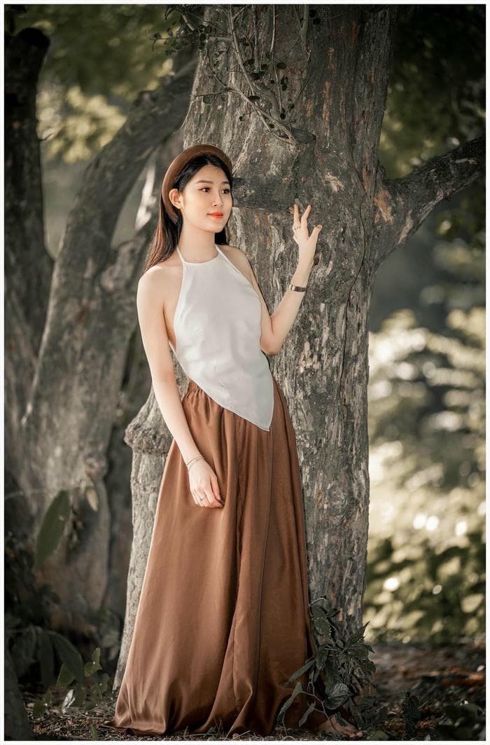 ảnh gái xinh áo yếm chụp ảnh