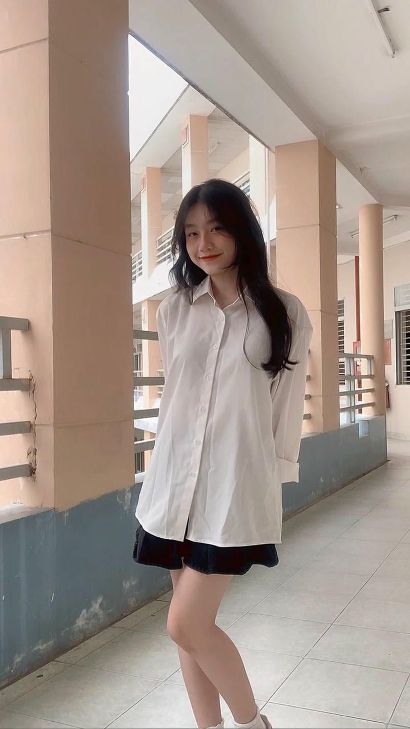 ảnh gái xinh lớp 9 đời thường