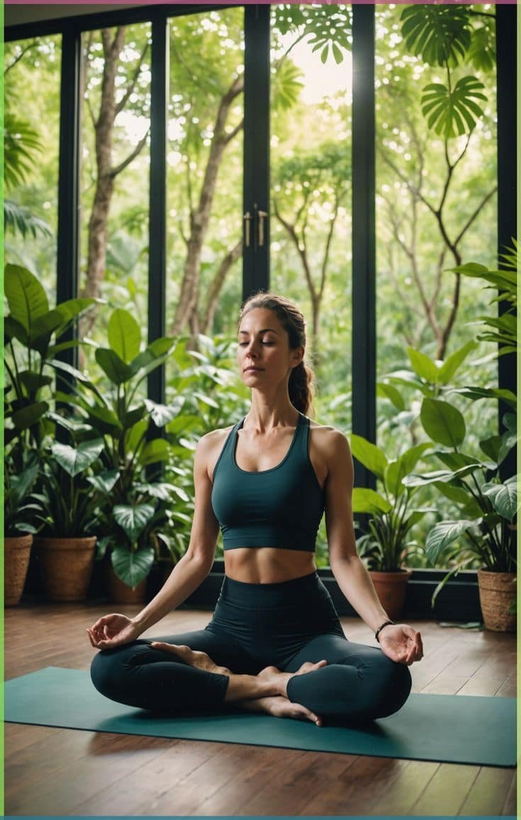 ảnh thiếu nữ yoga xinh.