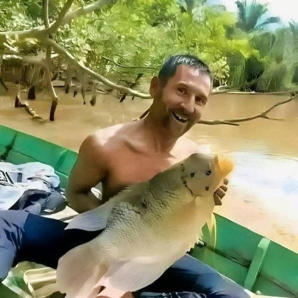 ảnh troll messi câu cá
