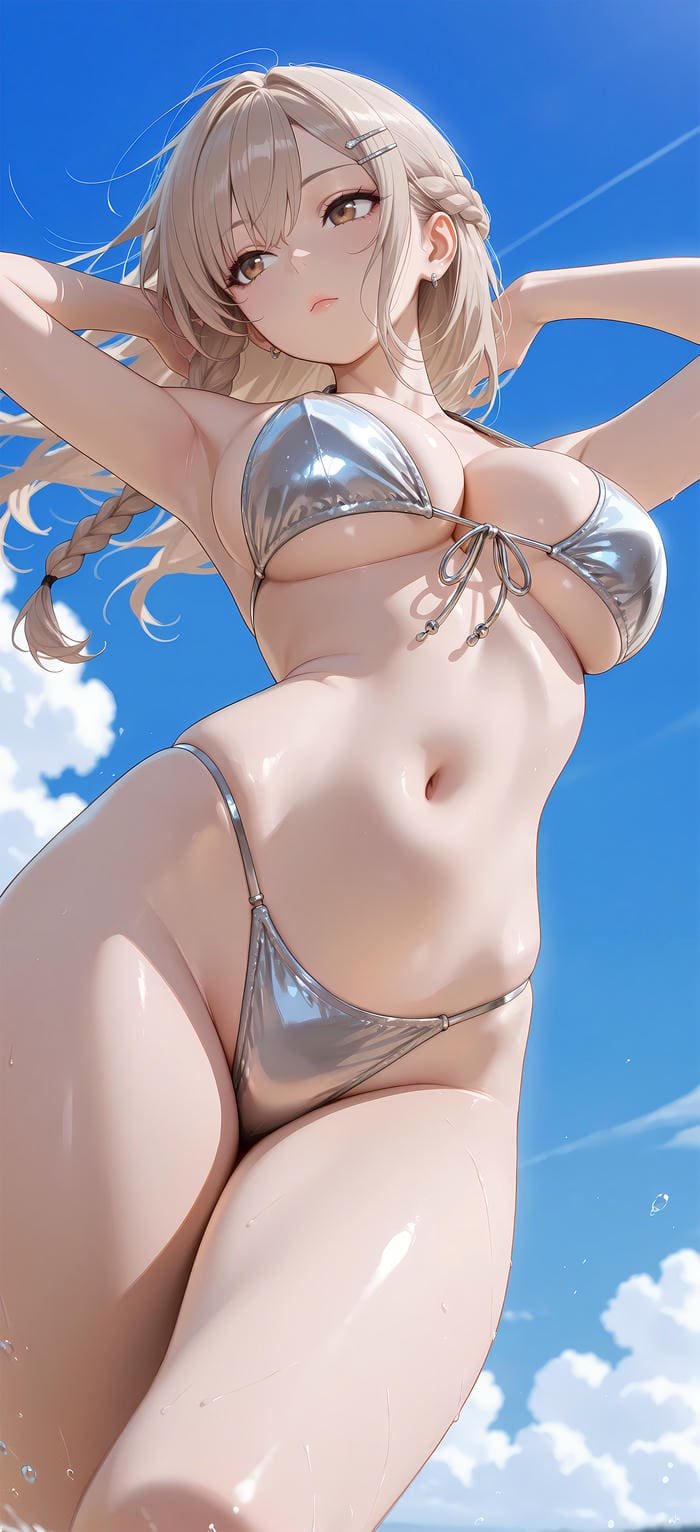 gái xinh anime bikini chụp ảnh