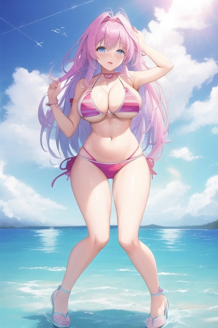 gái xinh anime bikini nổi bật